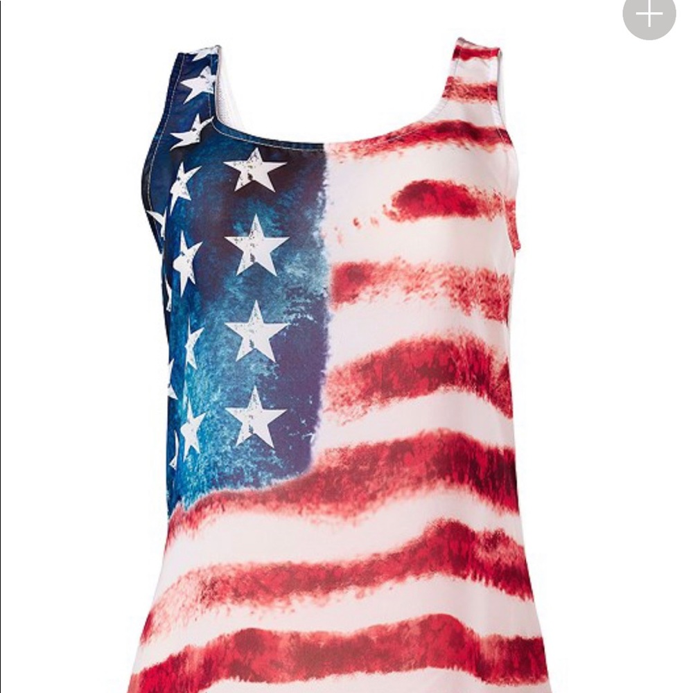 American flag tank top